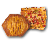 Kipshoarmabroodje of mini pizza