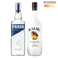 Wyborowa Vodka of Malibu Rum