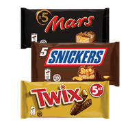 Mars, Snickers, Bounty of Twix