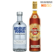 Absolut Vodka of Havana Club Rum
