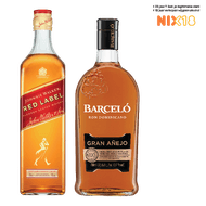 Johnnie Walker Red Label of Barcelo Rum Gran Anejo