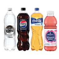 Royal Club, Pepsi, Rivella, 7up of Sourcy Vitaminwater