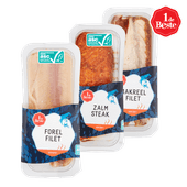 1 de Beste forelfilet, makreelfilet of zalmsteak