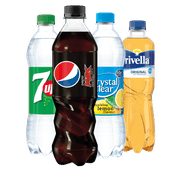 Pepsi, 7-Up, Rivella of Crystal Clear