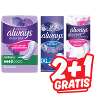 Always of Always Discreet Maandverband of Inlegkruisjes 