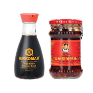 Kikkoman Sojasaus of Laoganma Crispy Chili Oil