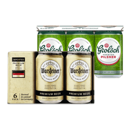 Grolsch of Warsteiner.