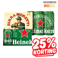 Heineken, Silver, Birra Moretti Pilsener of 0.0