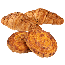 Ham-kaas croissant of ronde kaassuisse 
