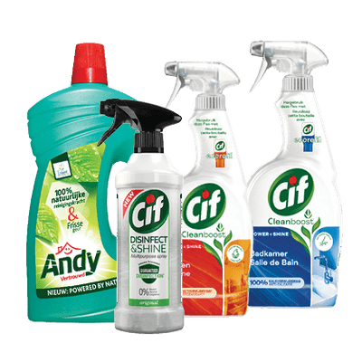 Andy of Cif Disinfect of Power & Shine