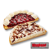 Luxe kersenvlaai of rijstevlaai slagroom