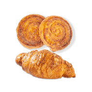 Ronde kaassuisse of ham-kaas croissant