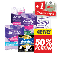 Always Discreet, Cotton of Night Maandverband of Inlegkruisjes