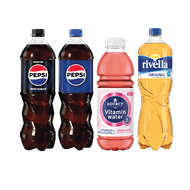 Royal Club, Pepsi, Rivella, 7up of Sourcy Vitaminwater