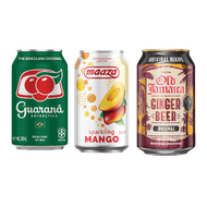 Guarana, Maaza Sparkling of Old Jamaica Ginger Beer
