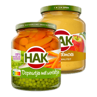 Hak groente of appelmoes
