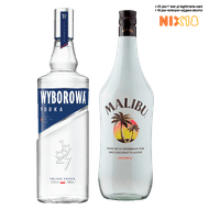 Wyborowa Vodka of Malibu Rum