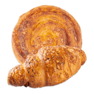 Ham-kaas croissant of ronde kaas suisse