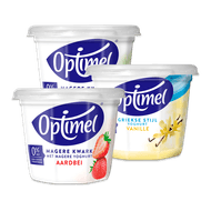 Foto van Optimel kwark of Griekse stijl yoghurt
