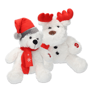 Foto van Pluchen kerstbeer of rendier