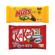 Kitkat, Smarties, Lion, Nuts, Bros of Rolo