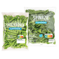 Sperziebonen of Gewassen Spinazie