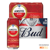Amstel of Bud pilsener
