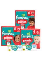 Pampers Hamonie, Pants of Babydoekjes Single-Packs