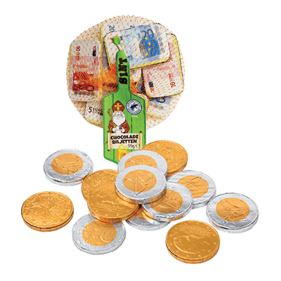 Chocolade Euro Munt, Munten in Net of Biljetten in Net