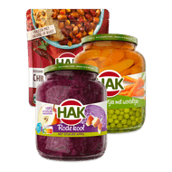 Hak groente, appelmoes of stazakken