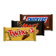 Foto van Mars, Snickers, Twix of Bounty candybars