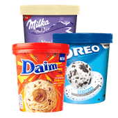 Daim, Oreo of Milka ijs