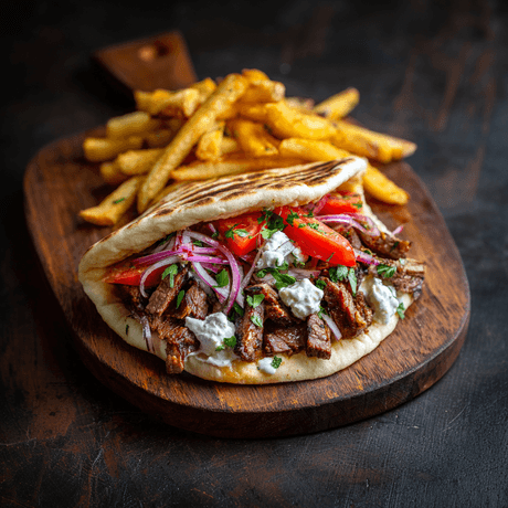 Vega pita gyros met friet